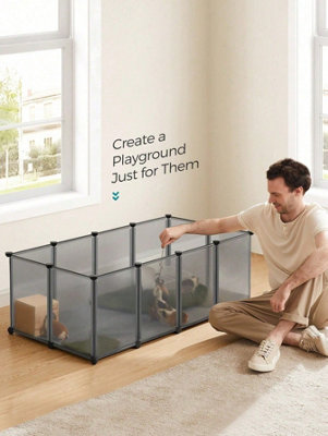 Songmics Pet Playpen With FloorSmall Animal EnclosureDiy Plastic Cage,indoor Run For HamstersRabbitsHedgehogsGuinea Pigs from B&Q