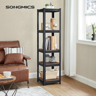 Songmics Shelving Unit37 X 37 X 150 Cm400 Kg Load CapacityAdjustable Storage ShelvesRustic Brown And Black from B&Q