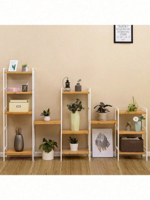LEDREM Songmics 5-Tier Bamboo Storage Rack For BathroomKitchenBedroom45 X 31.5 X 142 CmNatural from B&Q