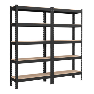 Songmics 5-Tier Shelving UnitSet Of 2 Storage ShelvesFor GarageBoltless AssemblyAdjustable Shelves from B&Q