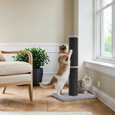LEDREM Cat Scratching Post85 Cm Cat Scratcher For Medium And Large CatsFurniture Scratching Deterrent Sisal Scratch Pole from B&Q