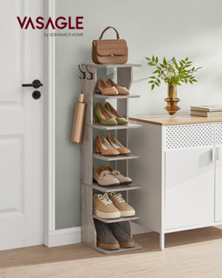 LEDREM Slim Shoe RackNarrow Shoe Storage Organiser7-Tier Shoe StandFor Small SpacesHallwayCloakroom from B&Q