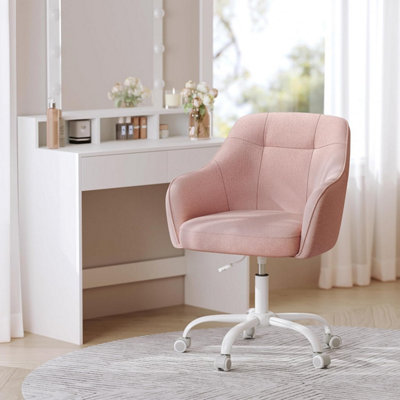 LEDREM Office ChairSwivel ChairDesk ChairMakeup Vanity ChairAdjustable HeightArmrests110 Kg Load from B&Q