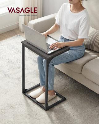 LEDREM C-Shaped Side TableBedside TableSofa Side TableWith Metal FrameIndustrial,misty Grey And Ink Black Let353B68 from B&Q