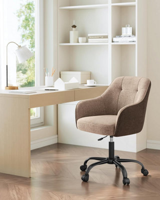 LEDREM Office ChairSwivel ChairDesk ChairMakeup Vanity ChairAdjustable HeightArmrests110 Kg Load from B&Q