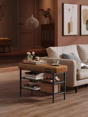 Songmics Vasagle Ekho CollectionShoe BenchStorage BenchSynthetic Leather With StitchingLoads 135 Kg30 X 80 X 50 Cm from B&Q