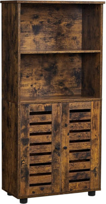 Songmics Vasagle Floor Standing CabinetStorage Cabinet,open CompartmentsHeight-Adjustable Shelf,for Living Room,kitchen,rustic Brown from B&Q