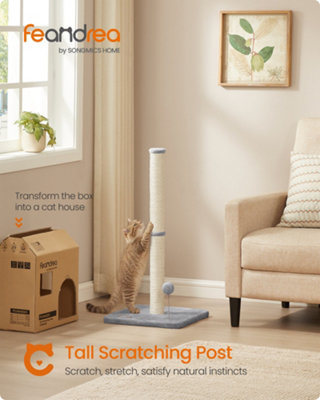 LEDREM Cat Scratching Post85 Cm TallL Sisal Scratcher For Kittens And Normal Adult Cats7 Cm Thick Sisal Scratching Pole from B&Q