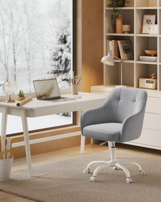 LEDREM Office ChairSwivel ChairDesk ChairMakeup Vanity ChairAdjustable HeightArmrests110 Kg LoadVelvet from B&Q