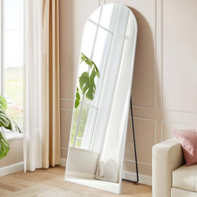 Songmics Full Length Mirror160 X 50 CmArched Body With StandAluminium Alloy Frame Floor Tempered GlassFor BedroomLiving from B&Q