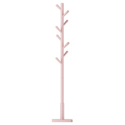 LEDREM Coat RackSolid Wood Coat StandFree Standing Hall Coat Tree With 8 Hooks For CoatsHatsBagsPursesFor Entryway from B&Q