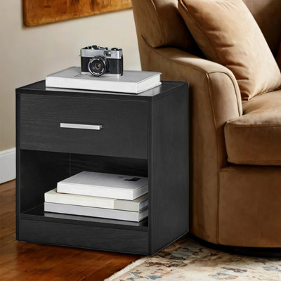 LEDREM Vasagle NightstandsSet Of 2Side Tables With Drawer And ShelfBedside TablesEnd Tables With Open CompartmentFor Bedroom from B&Q