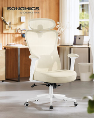 LEDREM Ergonomic Office ChairComputer Desk ChairAdjustable Lumbar Support And Headrest150 Kg Weight Capacity from B&Q