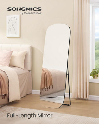 Songmics Full Length Mirror160 X 50 CmRounded Rectangle Full Body Floor Mirror With StandAluminium Alloy Frame from B&Q