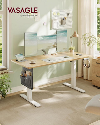 LEDREM Electric Standing DeskHeight Adjustable Desk140 X 60 Cm4 Memory HeightsUsb-C PortStorage PocketFor Home Office from B&Q