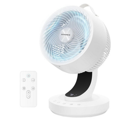 Songmics Air Circulator Desk Fan20 Db Quiet For BedroomLed Display And Remote ControlEfficient Cooling Circulation70 from B&Q