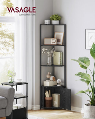 LEDREM Corner Shelf With StorageCorner Storage Cabinet5-Tier Corner Shelving UnitCorner Storage StandFor Living RoomBedroom from B&Q