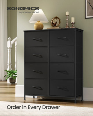 LEDREM Bellah CollectionChest Of DrawersStorage UnitFor BedroomClosetHallwayLiving RoomSteel8 DrawersModern from B&Q