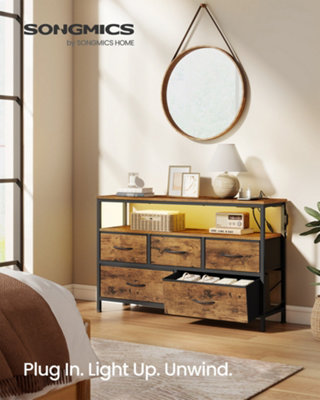LEDREM Chest Of DrawersStorage UnitSteel,non-Woven FabricFor BedroomCloset from B&Q