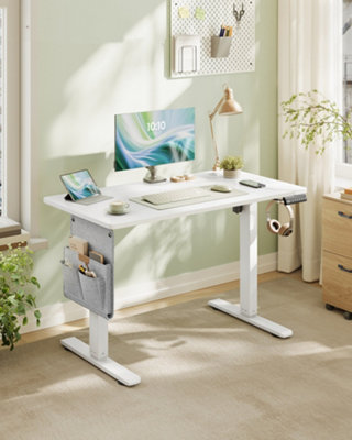 LEDREM Electric Standing DeskHeight Adjustable Desk100 X 60 CmContinuous AdjustmentSpliced Tabletop4 Memory Heights from B&Q