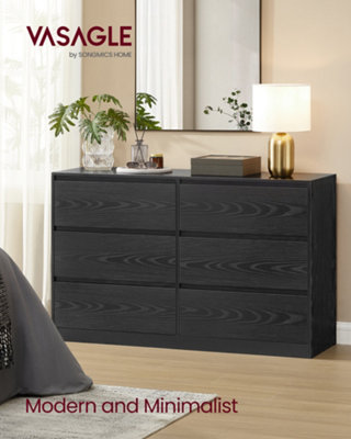 LEDREM Kailyn CollectionChest Of Drawers For BedroomStorage Organiser Unit With 6 Drawers40 X 119.4 X 75 CmModern Style from B&Q
