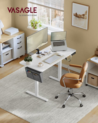 LEDREM Electric Standing DeskHeight Adjustable Desk60 X 120 X (72-120) Cm4 Memory HeightsStorage PocketCloud White from B&Q
