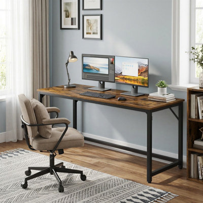 LEDREM Vasagle Computer DeskOffice Desk160 X 60 X 76 CmFor StudyBedroomLiving RoomRustic Brown And Ink Black Lwd121K01 from B&Q