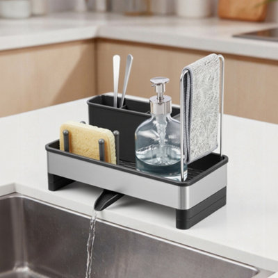 Songmics Sink Organizer With Rotatable SpoutStainless Steel Sponge HolderFor Kitchen from B&Q