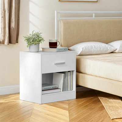 LEDREM Vasagle NightstandsSet Of 2Side Tables With Drawer And ShelfBedside TablesEnd Tables With Open Compartment from B&Q