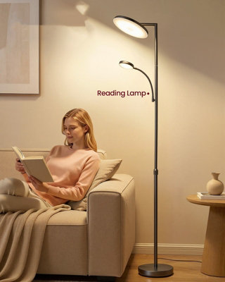 LEDREM Adjustable Led Floor Lamp42W Standing Lamp With Rotatable Head For BedroomOffice,matte Black from B&Q