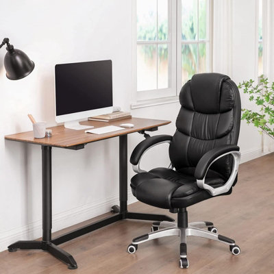LEDREM Office Chair Swivel Office ChairMax. Load Capacity 150 KgBlack from B&Q