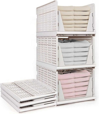 LEDREM Stackable Wardrobe StorageWhite from B&Q