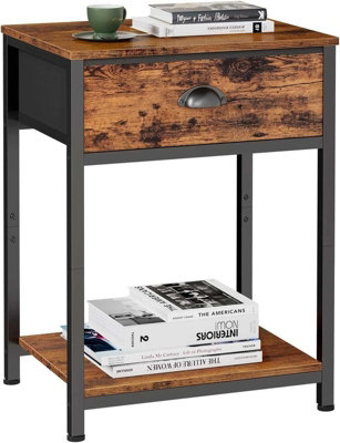 LEDREM Side Table,rustic Brown39.6X30X60.4Cm from B&Q