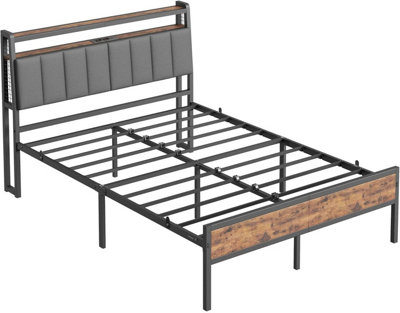LEDREM Wooden Bed Frame 135 X 190Cm Black from B&Q