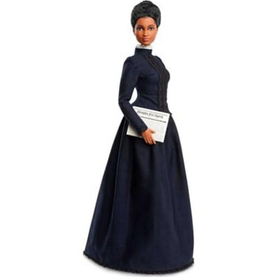 Barbie Inspiring Women Doll Ida B. Wells Collectible With Blue Dress - Image 4