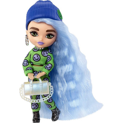Barbie Extra Minis Doll #3 (5.5 in) Wearing Emoji-Printed 2-Piece Fashion, with Doll Stand & Accessories Including Sunglasses and Purse, Gift for Kids 3 Years Old & Up​ - Image 5