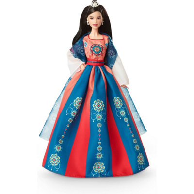 Barbie Signature Doll, Lunar New Year Collectible in Traditional Hanfu Robe with Chinese Prints, Displayable Packaging - Image 7