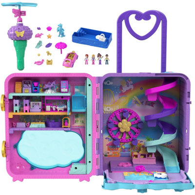 Polly Pocket Pollyville Resort Roll Away Playset with Rolling Wheels - Image 3