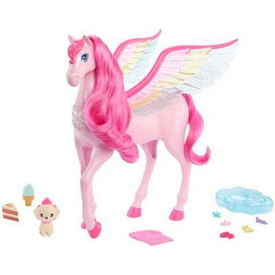 Barbie A Touch of Magic Pink Pegasus with Puppy, Lights & Sounds Winged Horse - Image 4