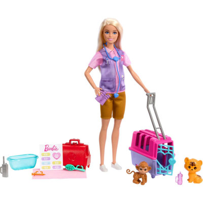Barbie Careers Animal Rescue Playset with Blonde Doll & 2 Animal Figures - Image 4