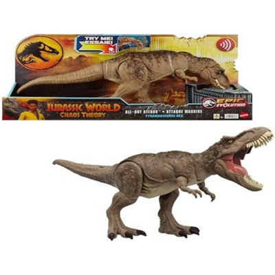 Jurassic World T. rex Dinosaur Toy with Sound & Movement, All-Out Attack Action - Image 4
