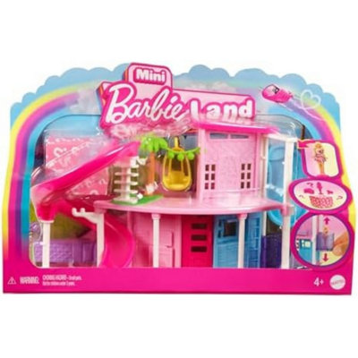 Barbie Mini BarbieLand Dreamhouse Mini Doll House Playset Surprise Doll Pet 4+ - Image 8