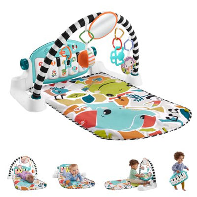  - Fisher-Price Baby Activity Mat Glow And Grow Kick & Play Piano GymPortable Musical Toy With Smart Stages LearningAges 0+