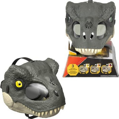 Jurassic World Rebirth T Rex Rage N Roar Mask with LED Light Up Eyes W/ 3 Level - Image 2