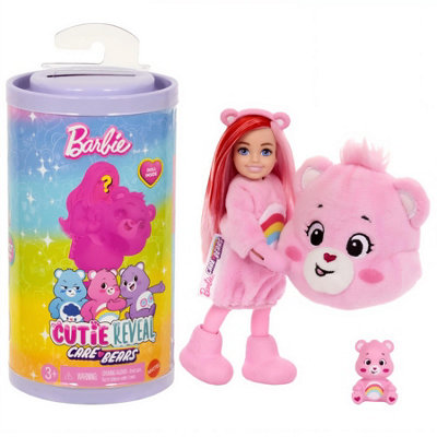 Barbie Cutie Reveal Chelsea Doll & Accessories, Care Bears Series, Small Doll With Plush Costume & 6 Surprises (Styles May Vary), Jcn97 - Image 3