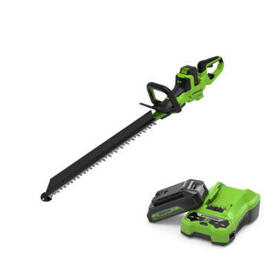 Greenworks 24V 61Cm Cordless Brushless Hedge Trimmer (2Ah Battery & 2A Charger) from B&Q