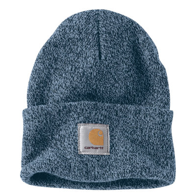 Carhartt A18 Knit Cuffed Beanie Night Blue/alpine Blue Marl from B&Q