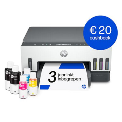 B&Q Hp Smart Tank 7005 All In One Printer For Home Colour Wireless Print, Scan, Copy Includes Up To 3 Years Of Ink Refillable 2-Sided