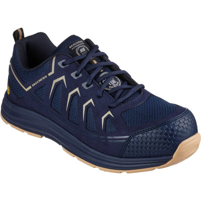 Skechers Malad Ii Safety Trainers Navy/tan from B&Q