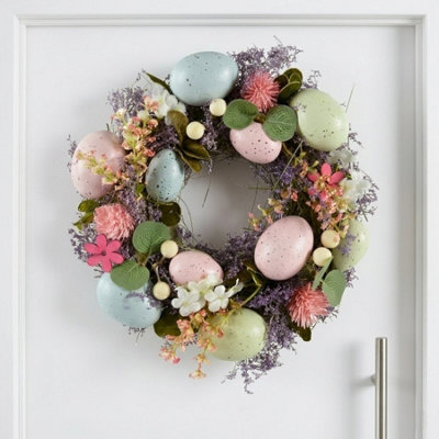 Garden Greatness Decorative Easter Egg & Flower Wreath